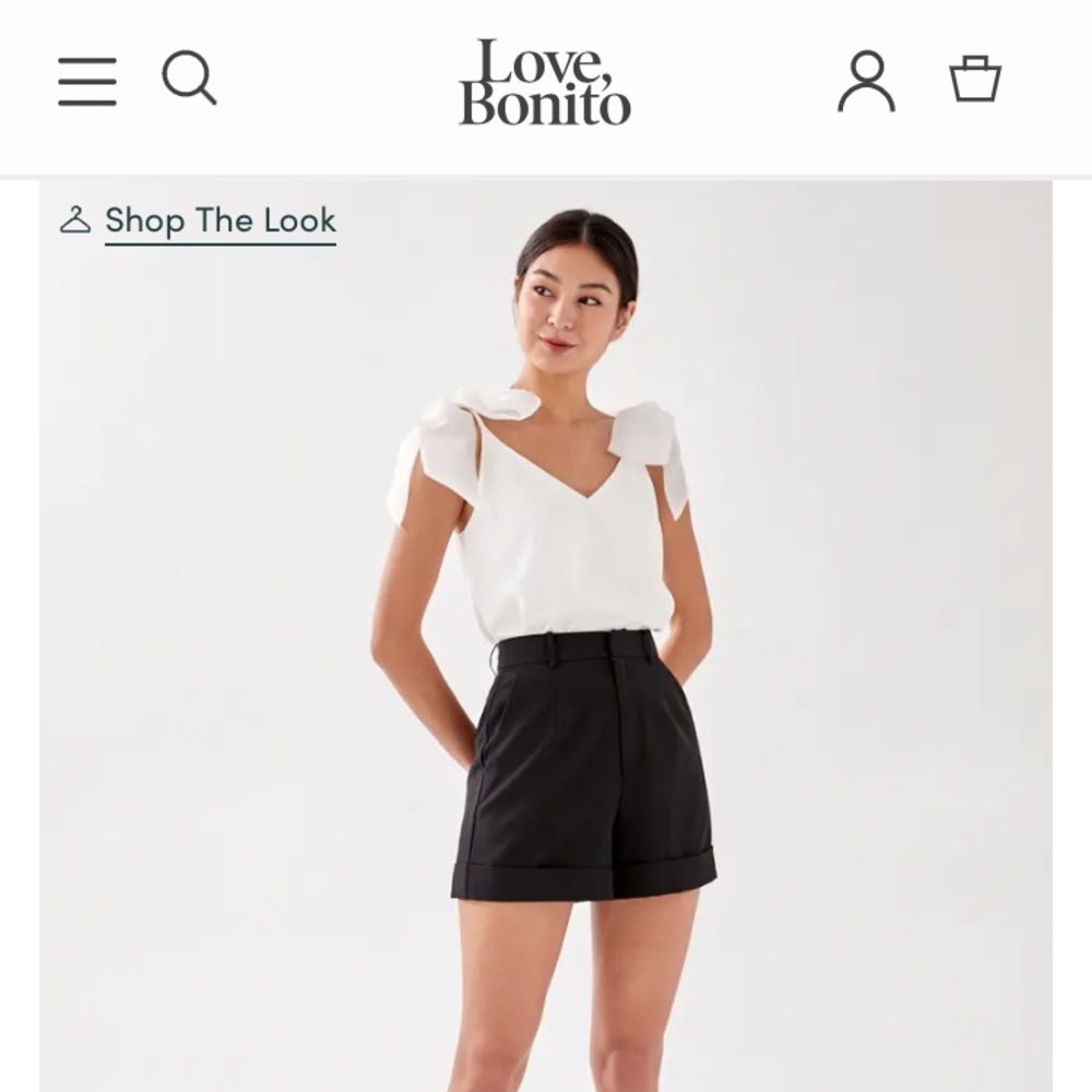 Love Bonito - white bow top